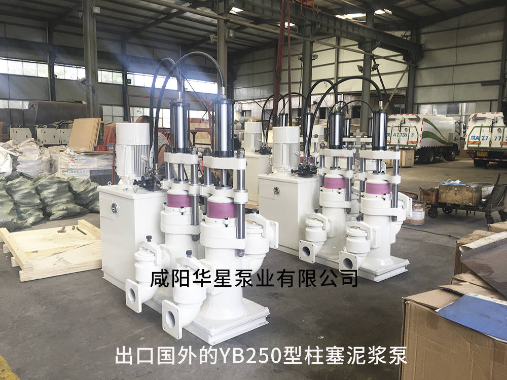 出口國外(wai)的YB250型陶瓷柱(zhu)塞泵
